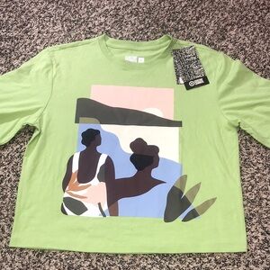 Target X Black History Month Green Graphic Boxy T-Shirt Woman’s Size XS | NWT